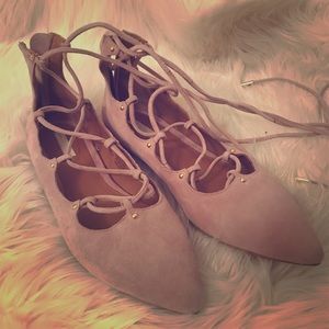 H&M Suede Ballet Flats